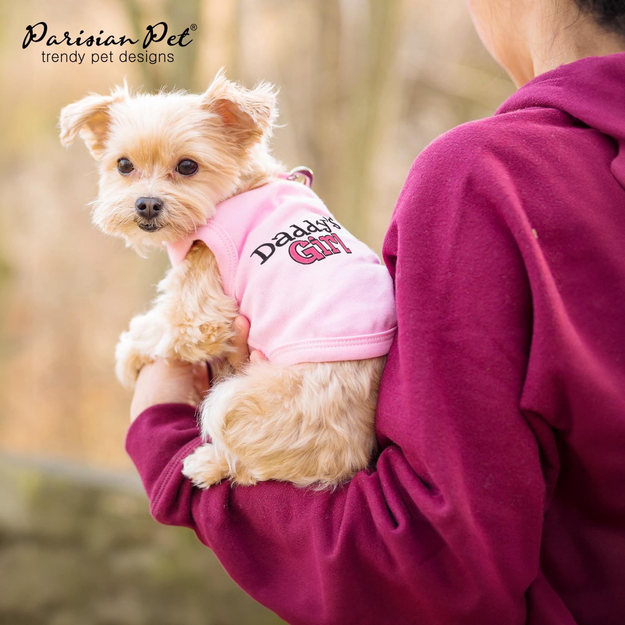 Parisian Pet gift-ready Daddy’s Girl dog shirt for birthdays or special occasions.