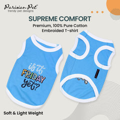 Parisian Pet lightweight tank top dog shirt showcases breathable cotton for hot days
