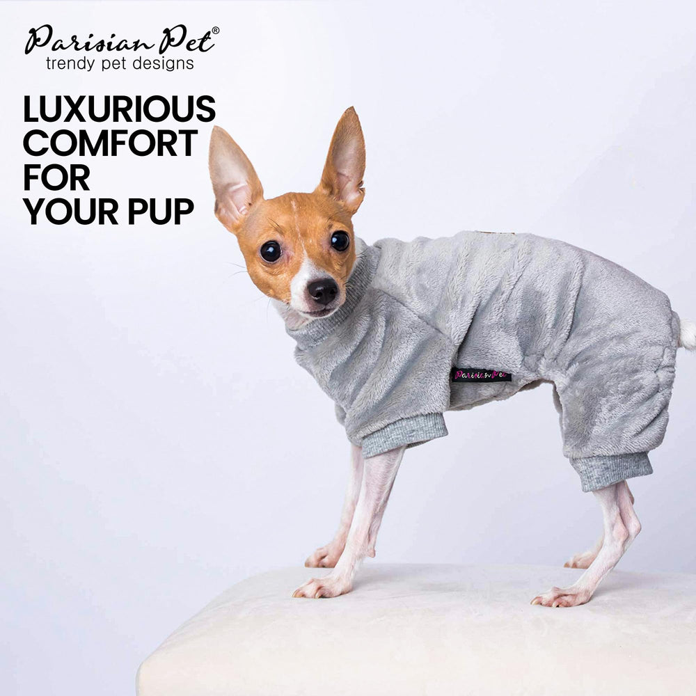 Parisian Pet machine-washable dog pajama keeps color and elasticity