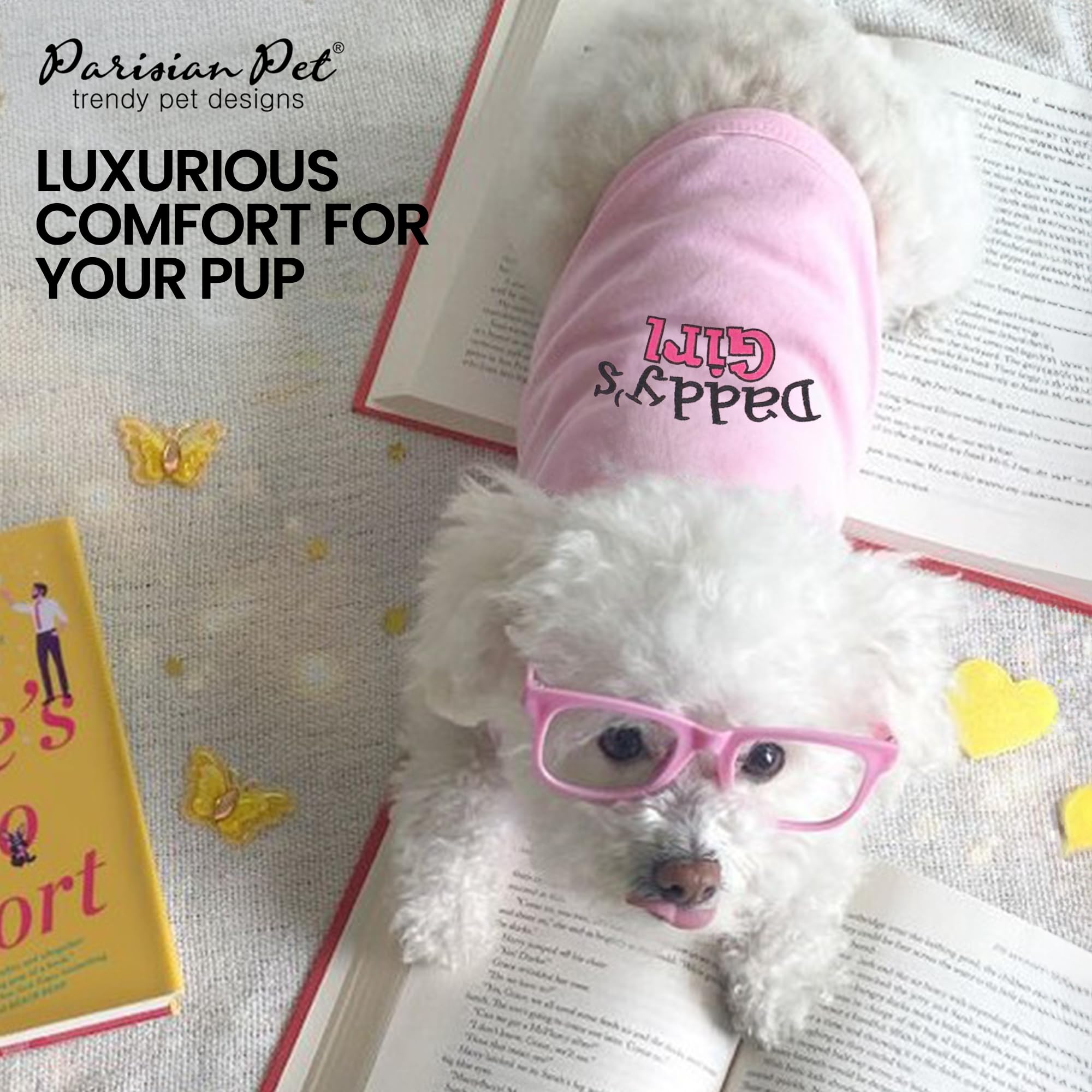 Parisian Pet machine washable dog shirt simplifies care while preserving embroidery and fabric quality.