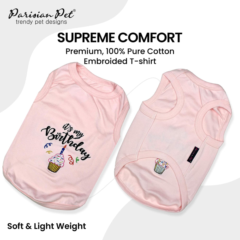 Parisian Pet pink fabric closeup shows breathable cotton for daily comfort