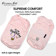 Parisian Pet pink fabric closeup shows breathable cotton for daily comfort