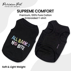 Parisian Pet round-neck sleeveless t-shirt front view for comfortable wear