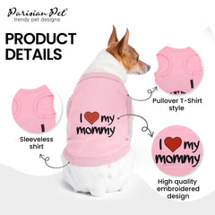 Parisian Pet round-neck sleeveless dog vest for easy, cool wear