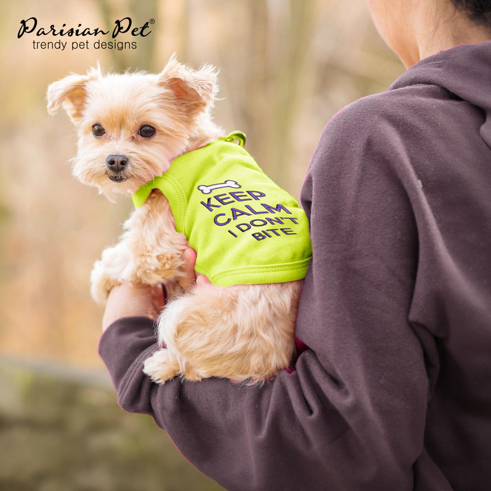 Parisian Pet sizing guide highlighting XXS–5XL range for fit tips.