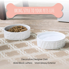 Park Life Designs Classic Water bowl is dishwasher-safe ceramic for easy cleaning.