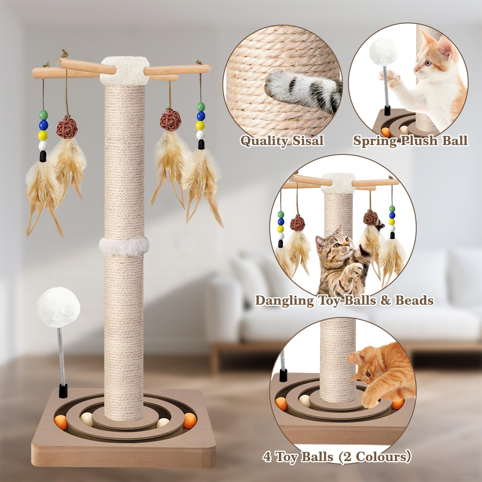 PAROTO cat hanging toys image highlights interactive play to keep cats engaged.