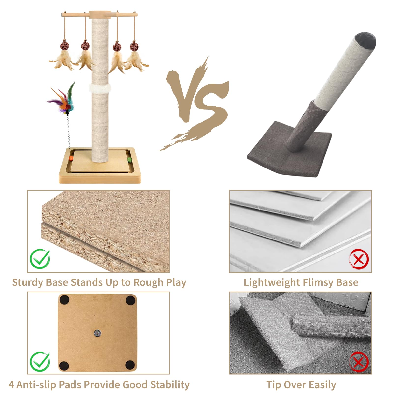 PAROTO cat tree two mounting methods shows versatile installation options.