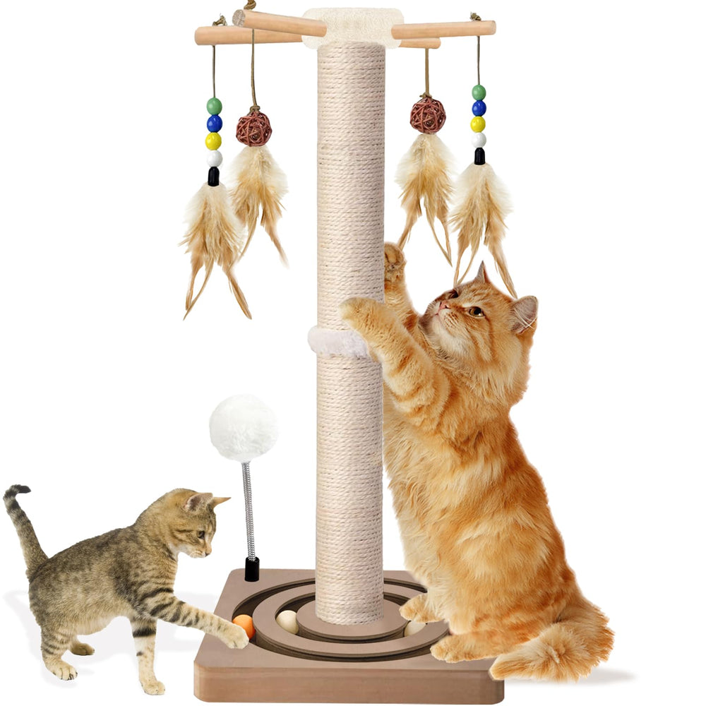 PAROTO Tall Cat Scratching Post base provides a stable foundation for energetic cats.