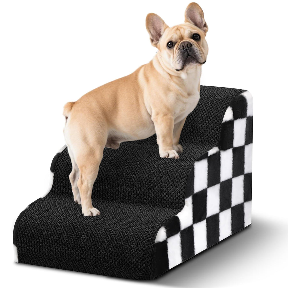 PasTard Dog Stairs for Bed show a 3-step design with a stable non-slip base.