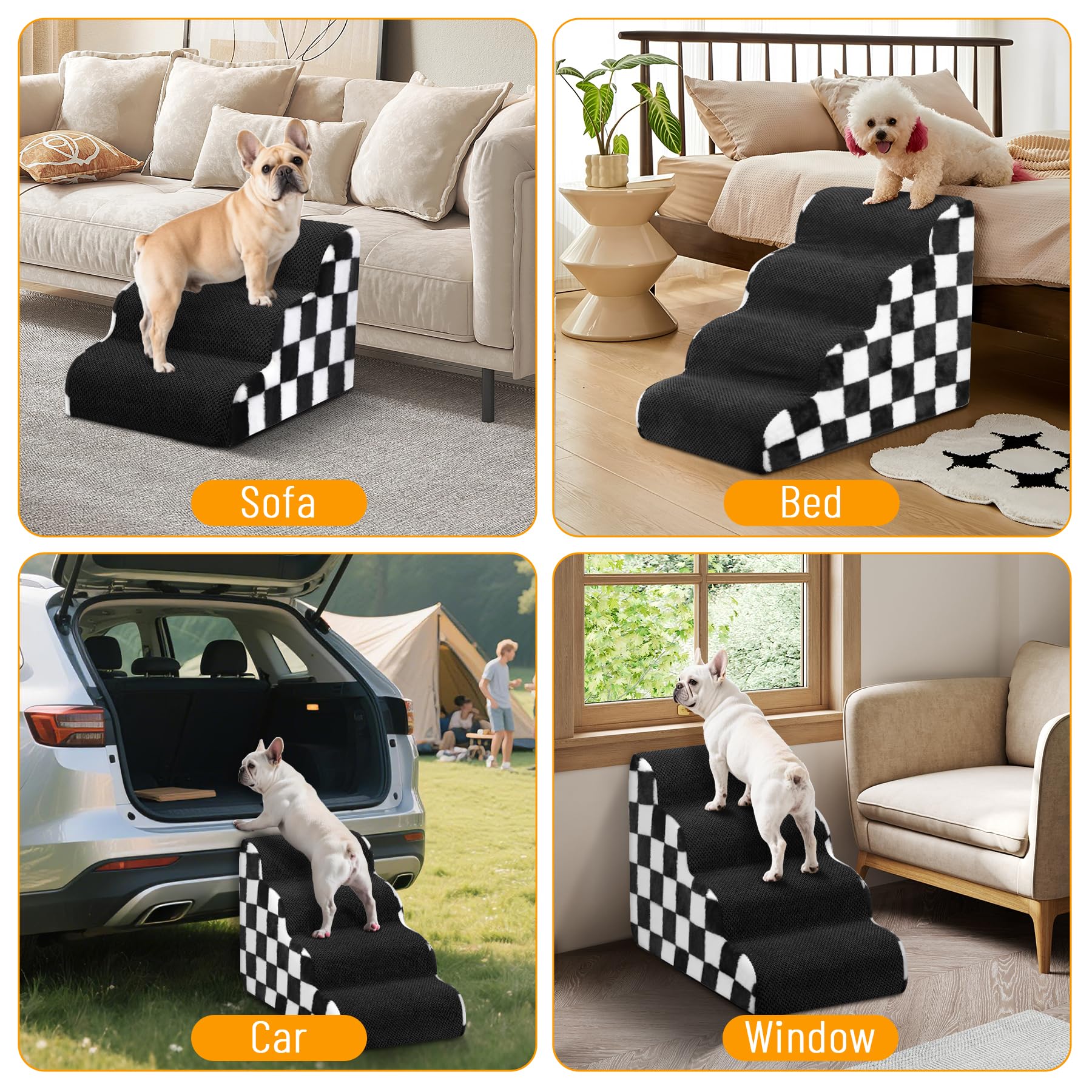 PasTard dog stairs bed in-room-setup shows practical home integration for pets.