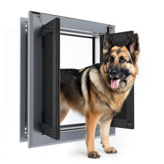 PATAPLUS aluminum dog door frame provides durable, weather-ready access for pets.