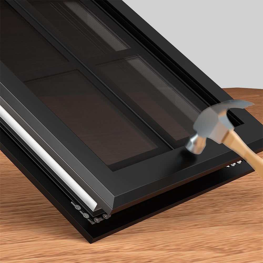 PATAPLUS french-style dog door in-frame demonstrates quick, tool-free installation