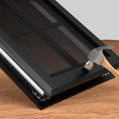 PATAPLUS french-style dog door in-frame demonstrates quick, tool-free installation