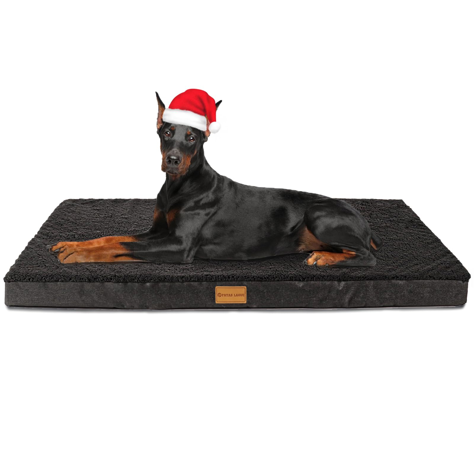 Patas Lague orthopedic jumbo dog bed full product shot highlights large-scale comfort for big dogs