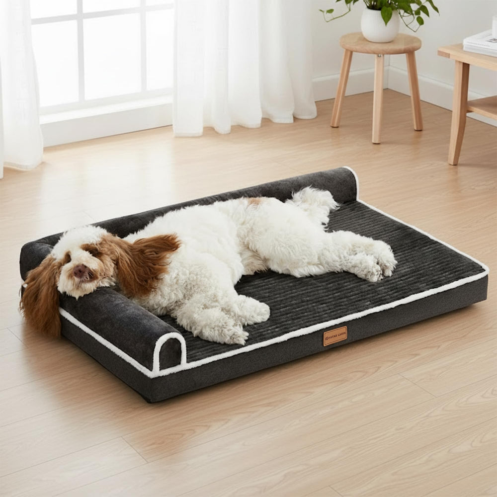 Patas Lague orthopedic dog bed large 36x24 product shot for restful, joint-supporting sleep.