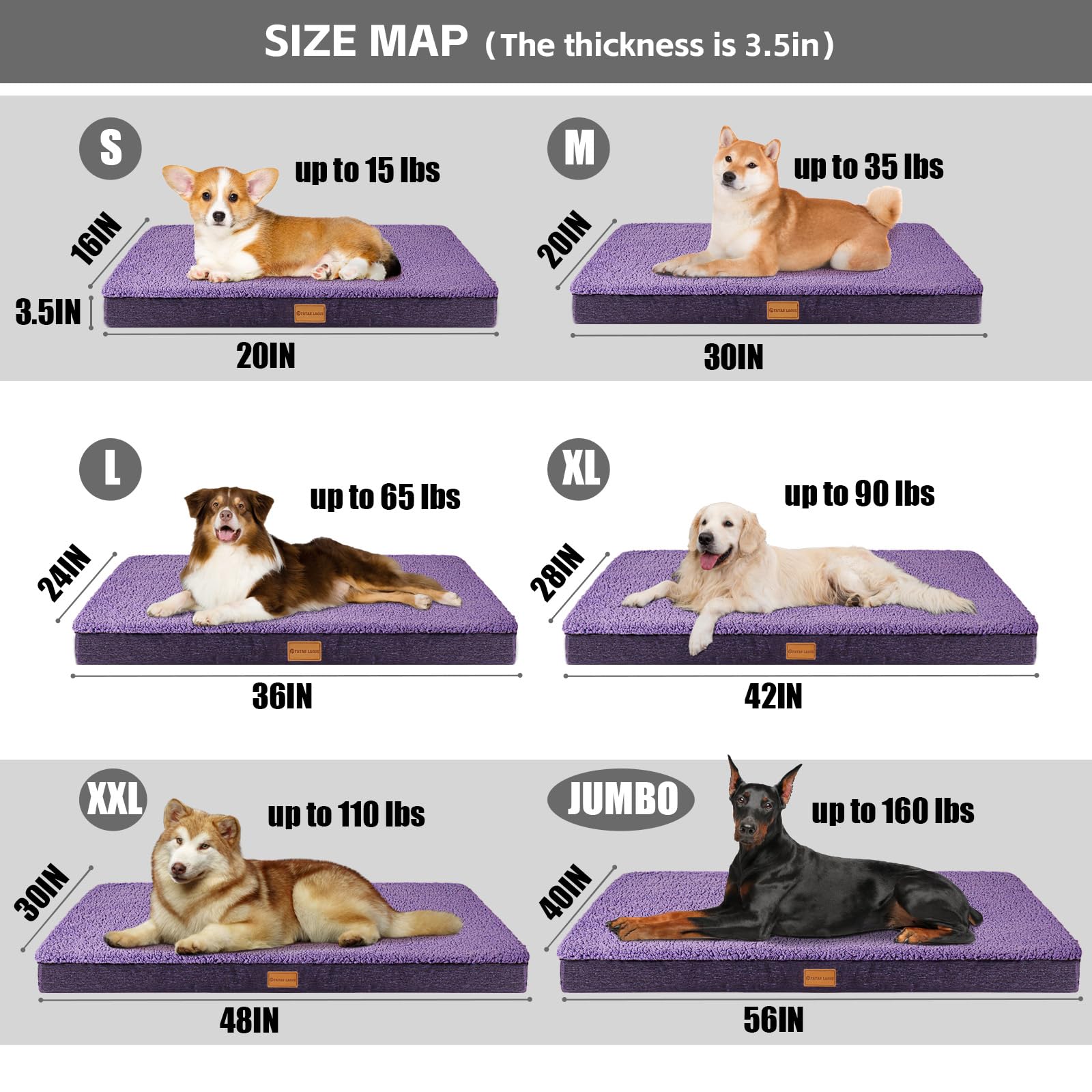 Patas Lague bed highlighting waterproof TPU layer for protection