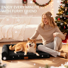 Patas Lague orthopedic XL bed 42x28 l-shaped head-and-neck support boosts comfort.
