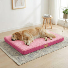Patas Lague orthopedic XL bed foam closeup shows high-density egg crate for joint support.