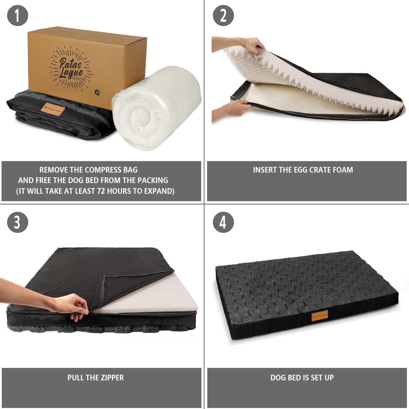 Patas Lague six size options accommodate pets from small to large.