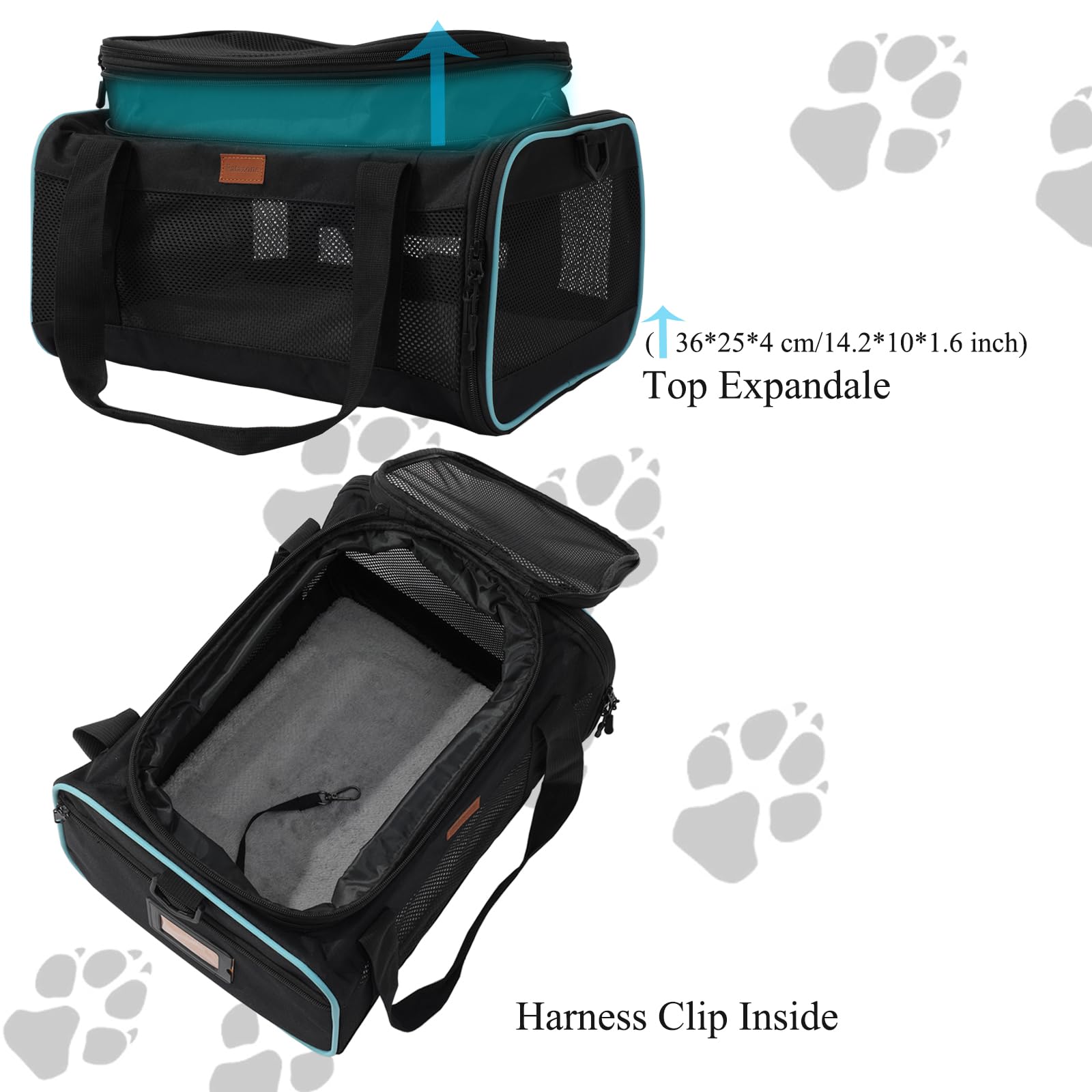 PATAZONE cat carrier detachable strap with top handle for versatile carrying
