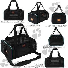 PATAZONE cat carrier oxford fabric side panel showing durable construction