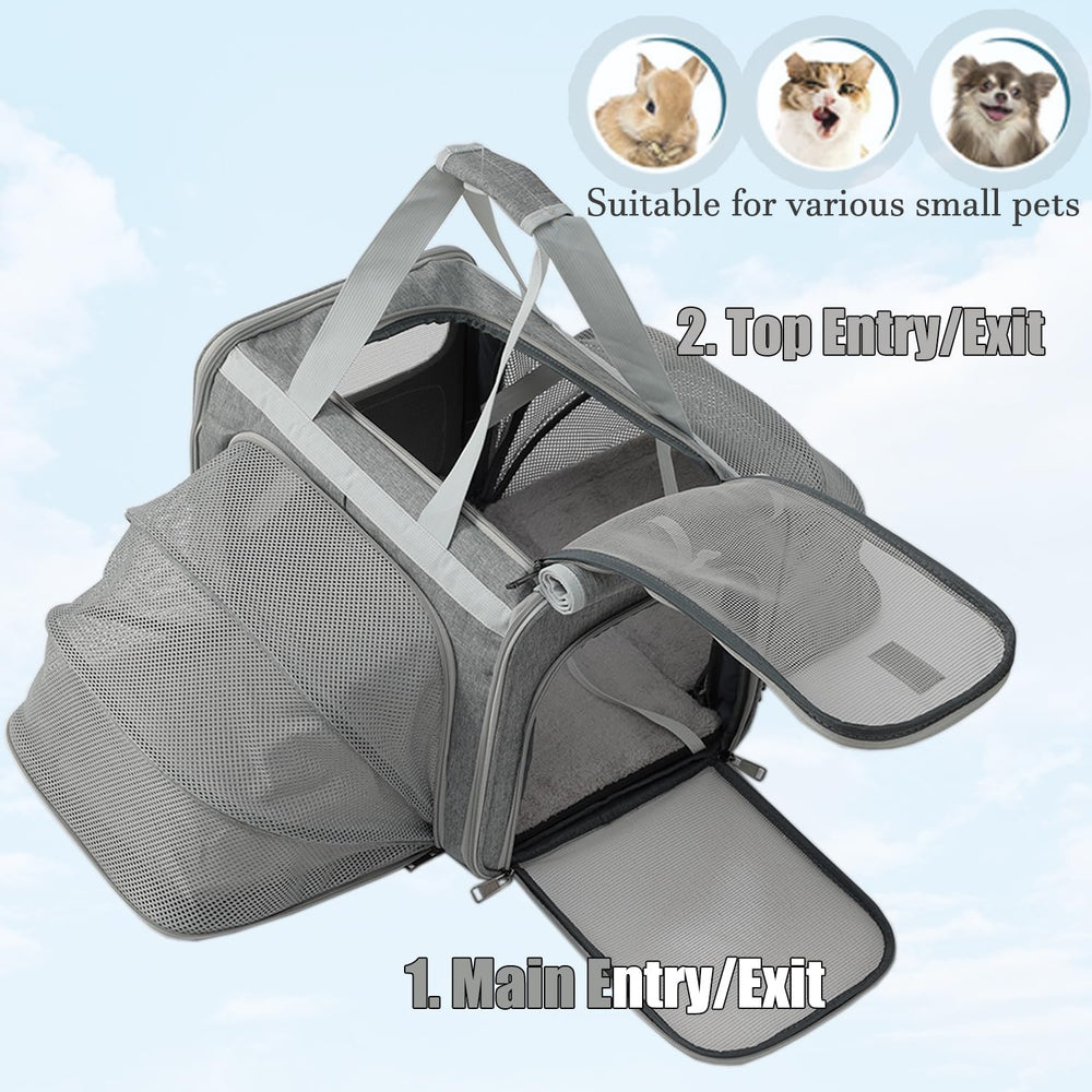 PATAZONE cat carrier lightweight Oxford fabric for easy travel.