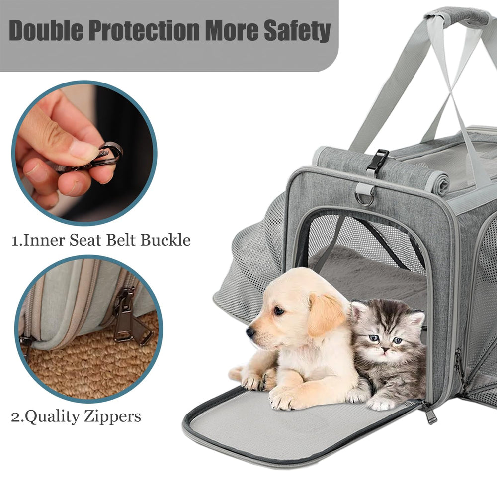 PATAZONE cat carrier removable pad offers easy cleaning and comfort.