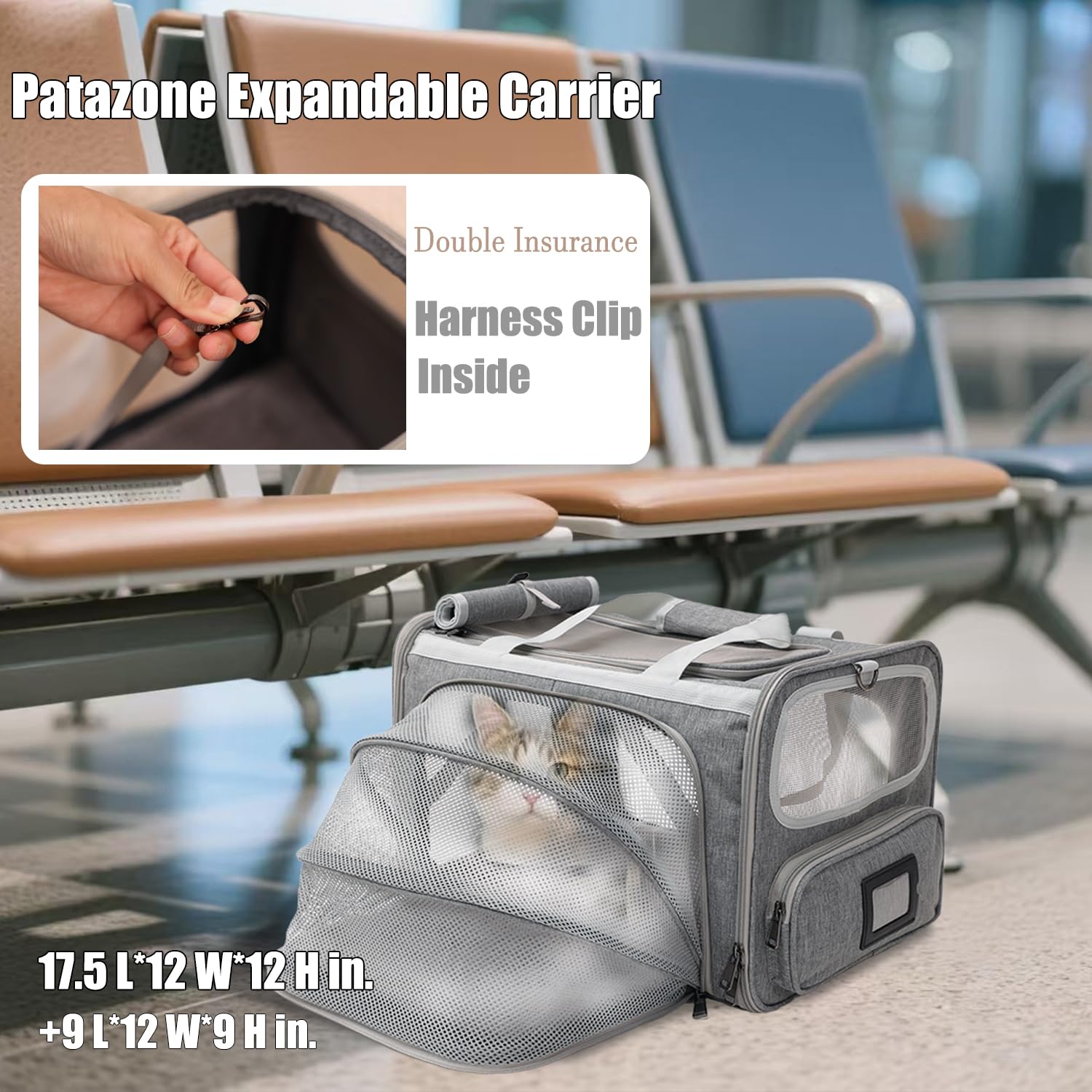 PATAZONE dimensions highlight roomy interior for medium pets.