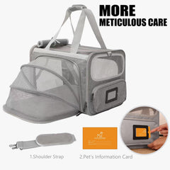 PATAZONE ventilated carrier with 360-degree mesh for airflow.