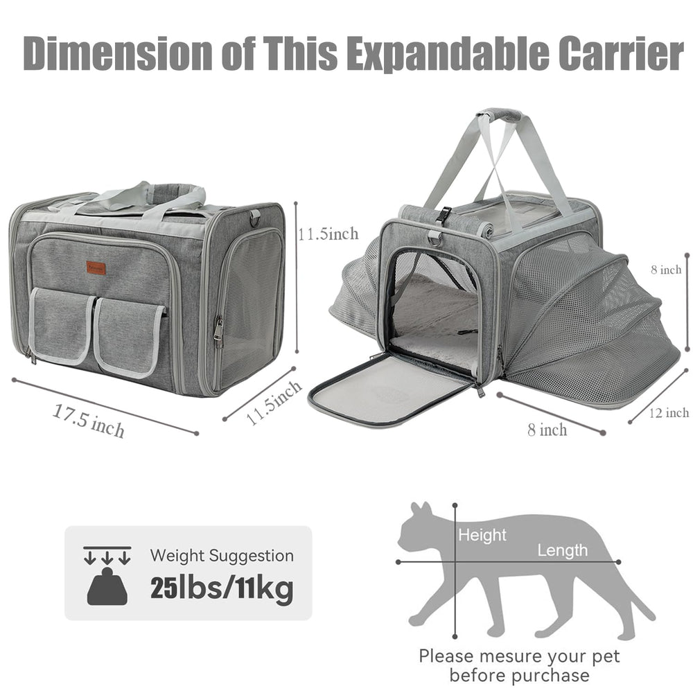 PATAZONE dog carrier dual-entrance design for quick pet entry during trips.