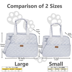 Patazone pet carrier bag grey inside shows plush cushion for pet comfort during travel.