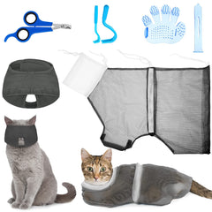 Patelai bolsa de ducha para gatos ajustable, baño seguro y cómodo.