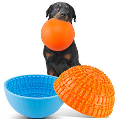 Patelai dog lick bowl blue helps slow eating to support calm mealtimes.