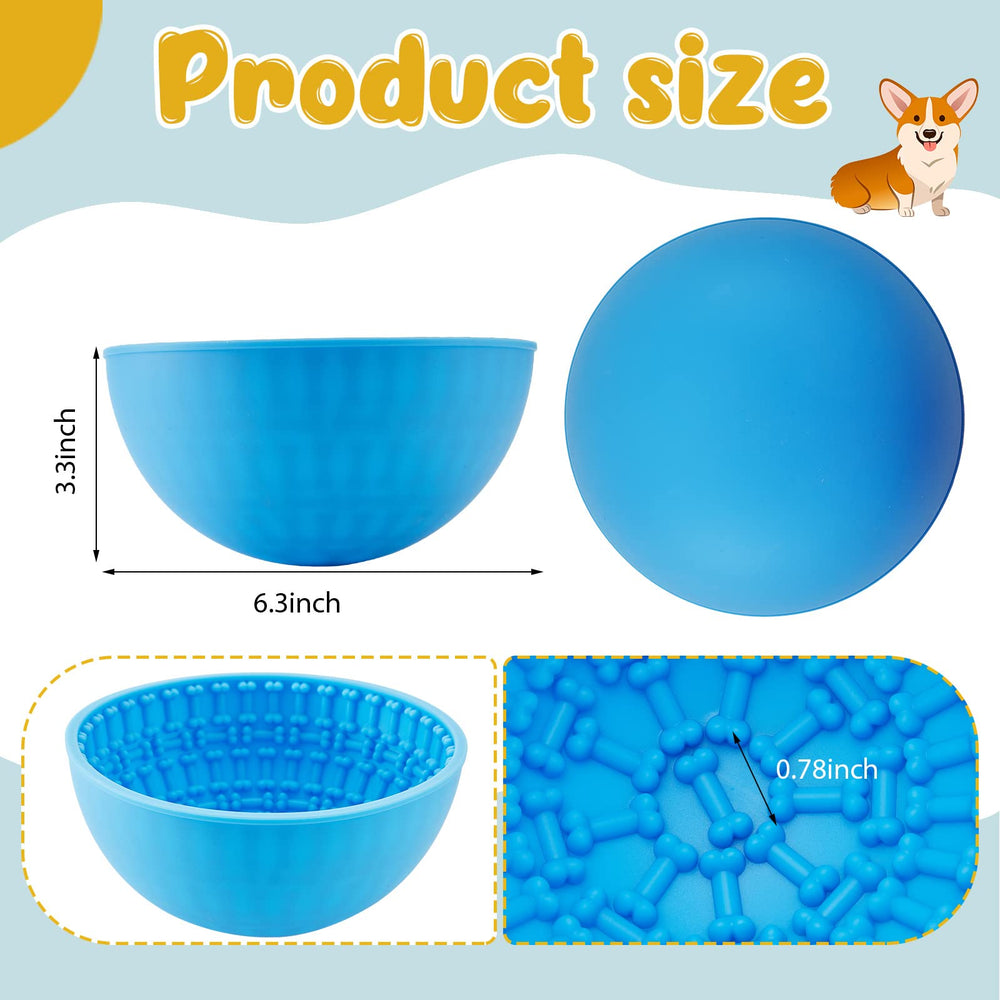 Patelai dog lick bowl orange uses color cue to attract pets for slower meals.