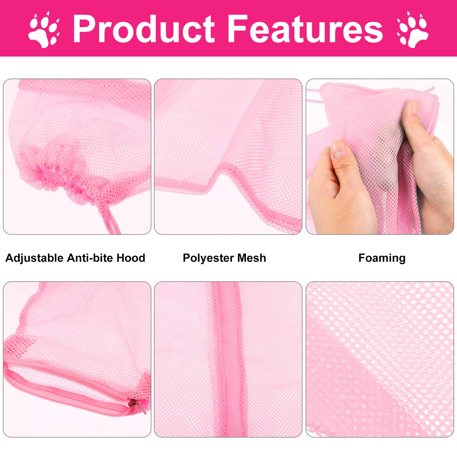 Patelai kit rosa cuidado del gato para higiene diaria