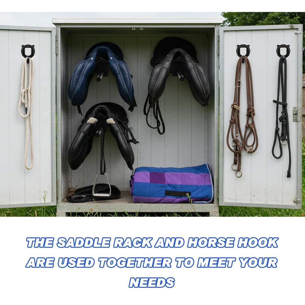 Paterr complete package includes two saddle racks and four bridle racks.