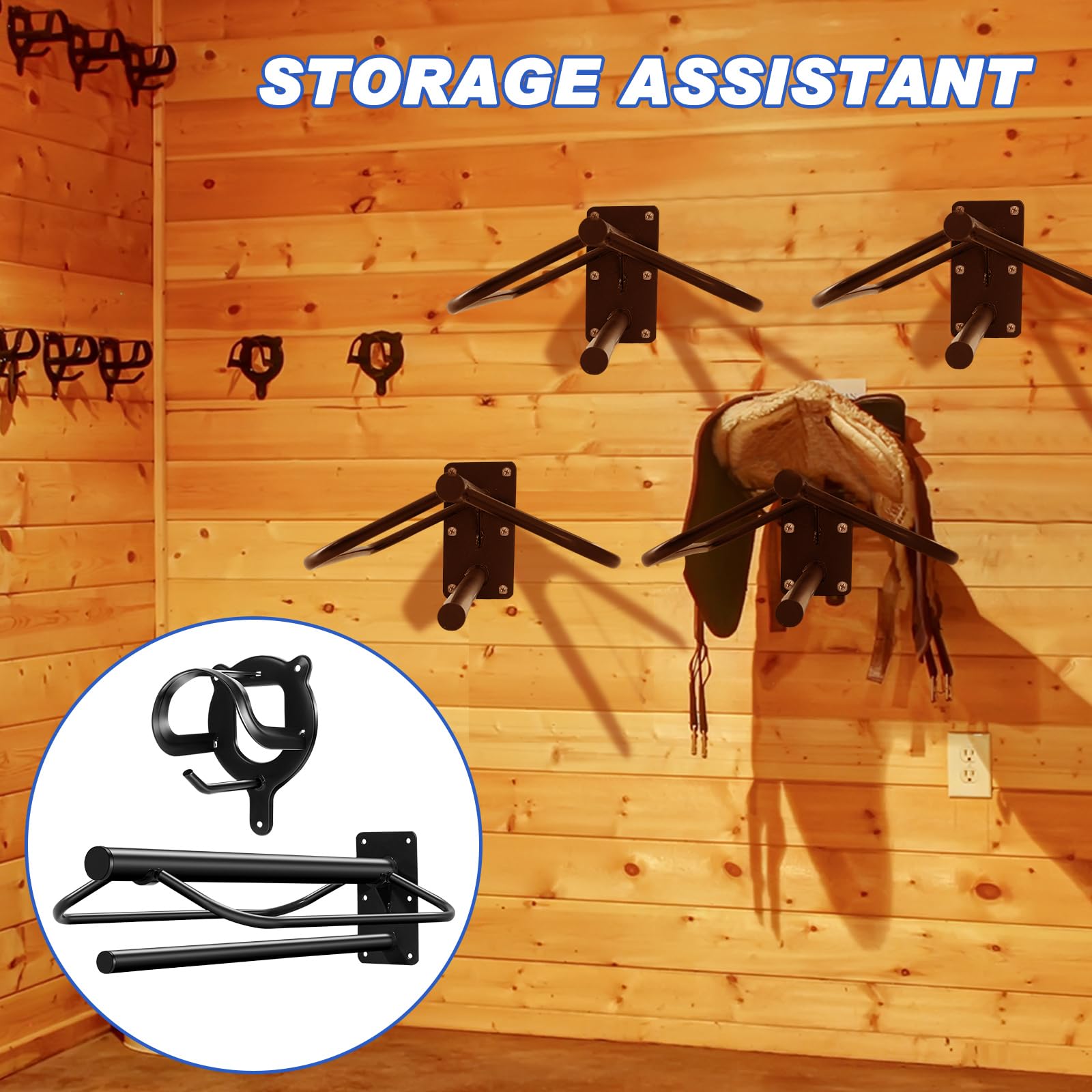 Paterr wall mounted setup saves stable floor space and reduces clutter.
