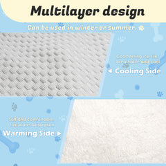 PatiencET dog cooling mat cooling side ice silk provides breathable cooling.