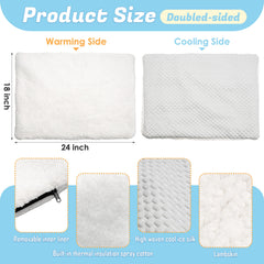 PatiencET dog cooling mat warm-side close-up emphasizes cozy fleece warmth.