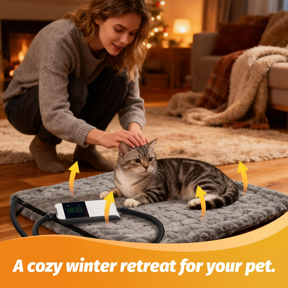 PatiencET heated cat pad portable folded for crate travel and on-the-go warmth.