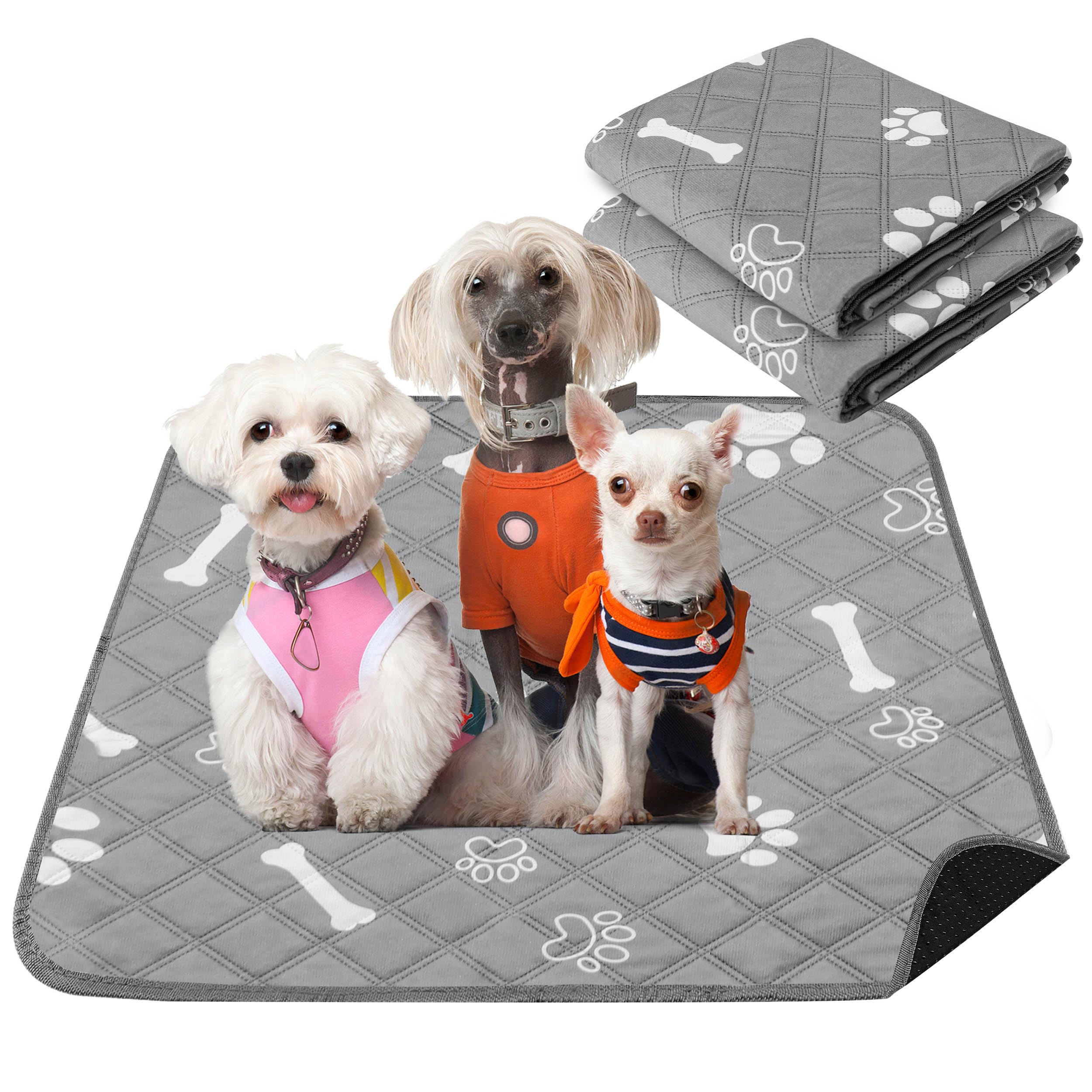 PatiencET washable pee pad dogs 24x36 top view for spacious puppy training surface.