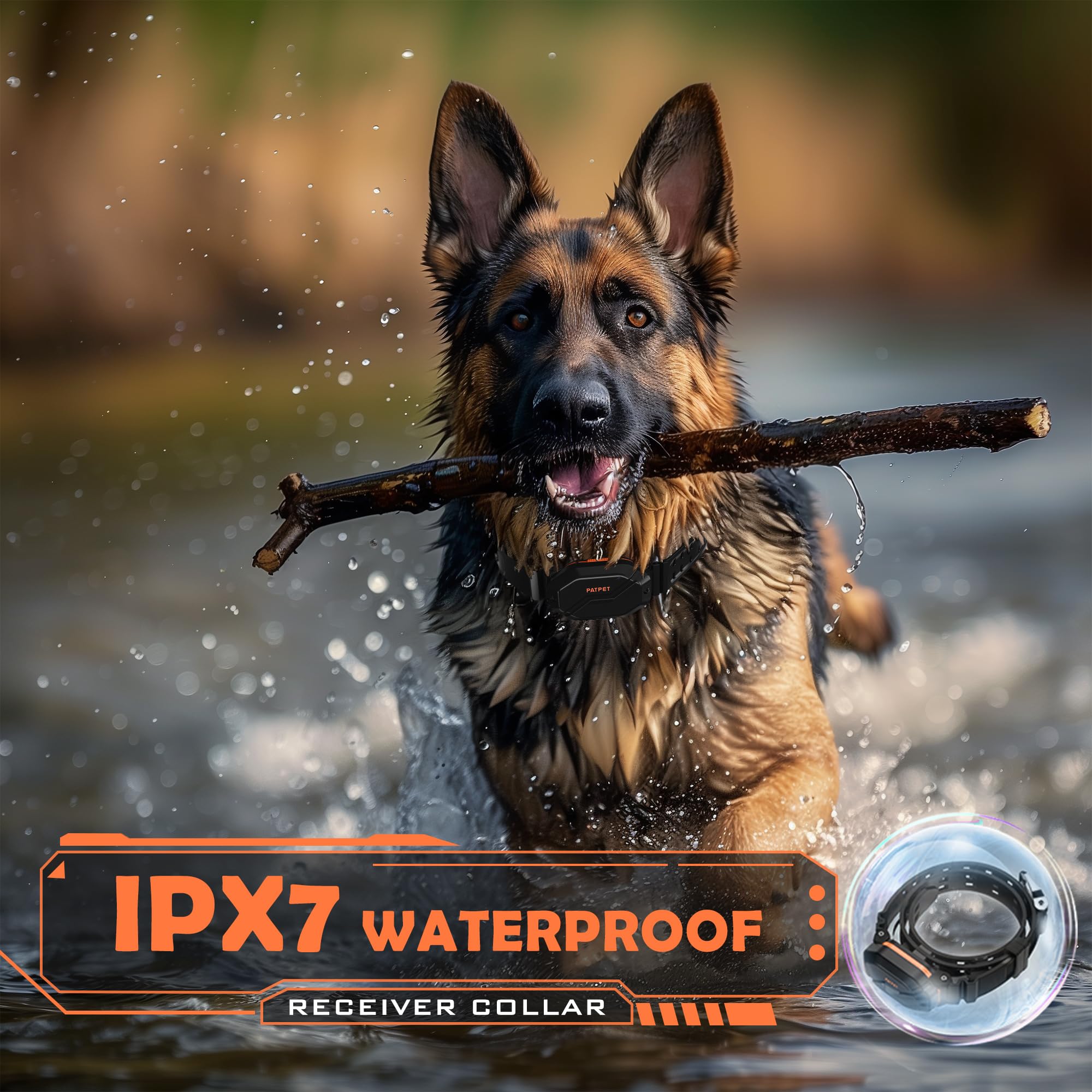 PATPET 101 levels training collar offers customizable stimulation options