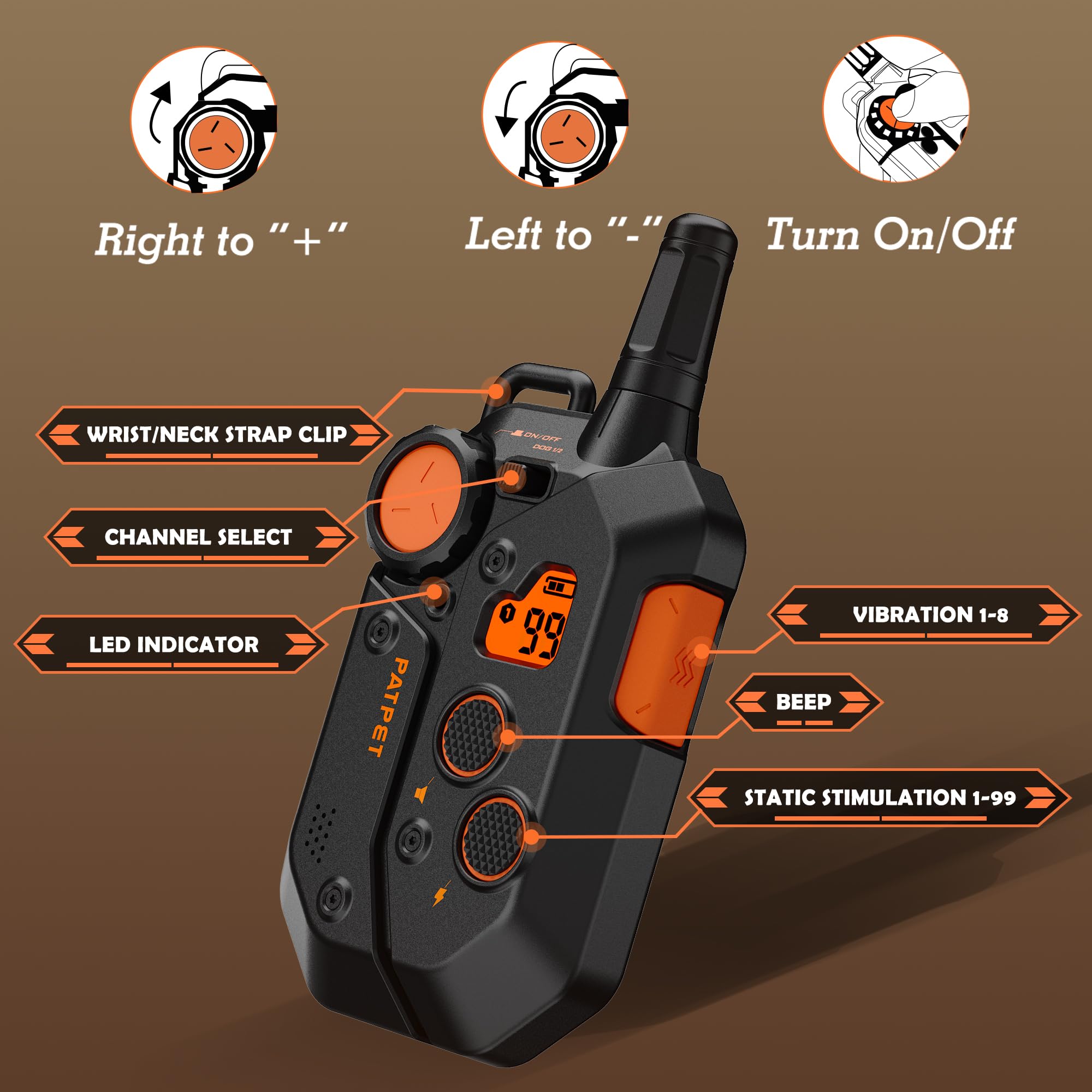 PATPET dog training collar in action indoors and outdoors for versatile practice