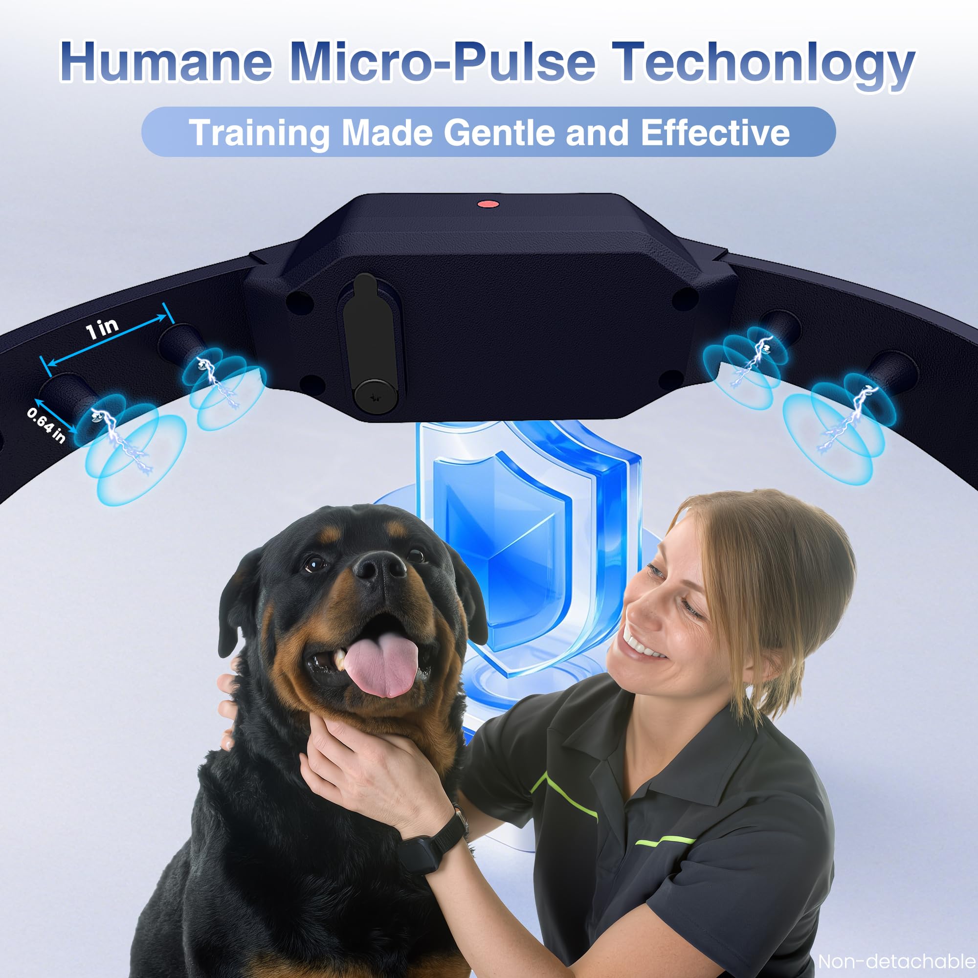 PATPET collar LED light modes for improved visibility during evening walks