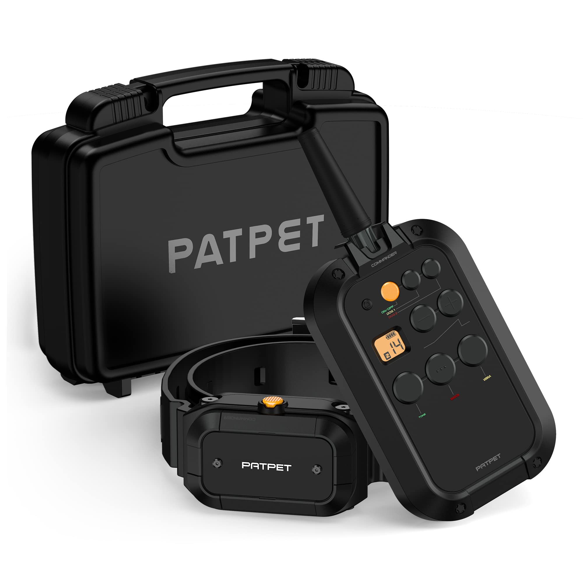 PATPET dog training collar with remote for precise command control during outdoor training