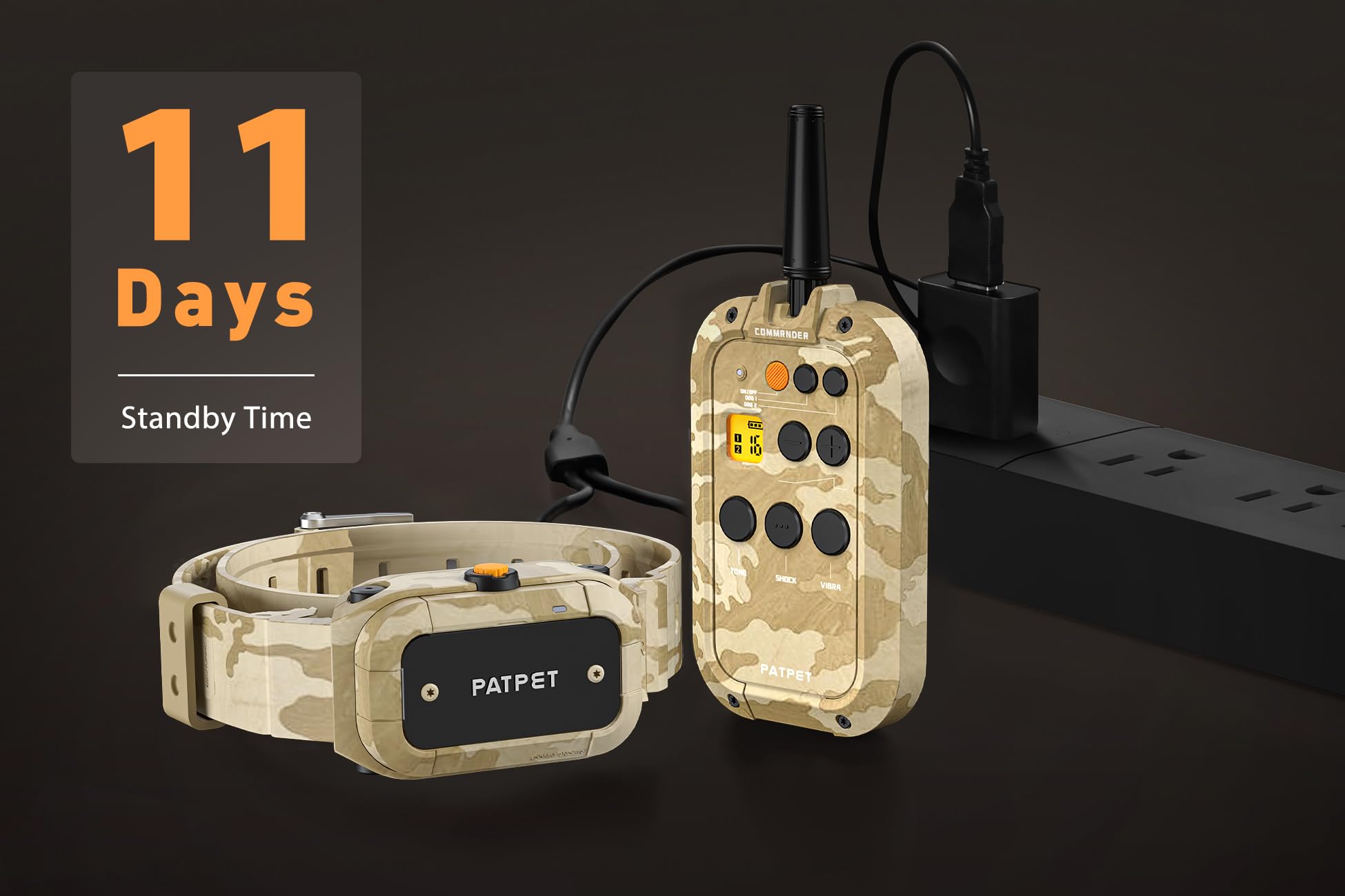 PATPET dual-channel remote enables training two dogs with one system.