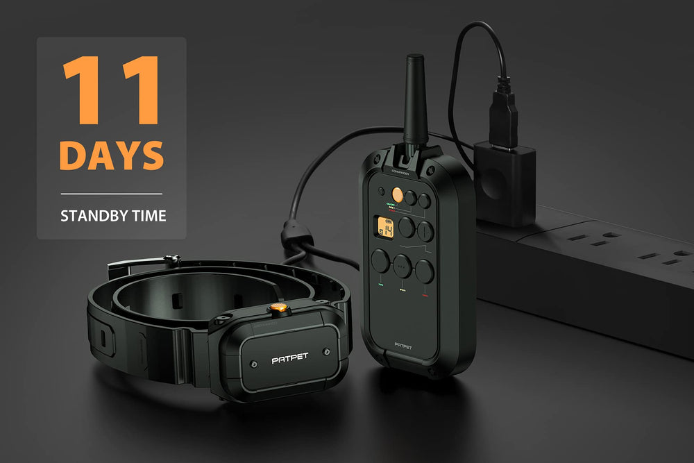 PATPET rechargeable battery indicator helps plan training with clear power status.
