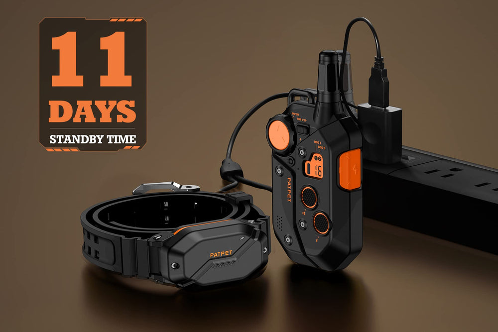 PATPET quick-charge receiver offers long battery life for extended sessions.