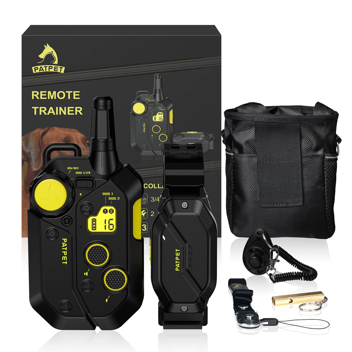 PATPET shock-collar dog receiver for outdoor training and command response